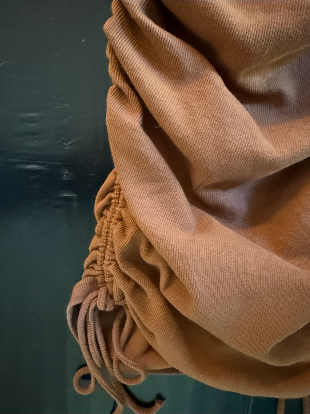 Zara Rust Ruched Short-Sleeve Mini Dress - Picture 3 of 3